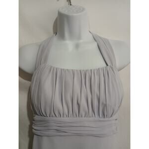 David's Bridal Size 2 Pale Blue Halter Style Formal Empire Waist